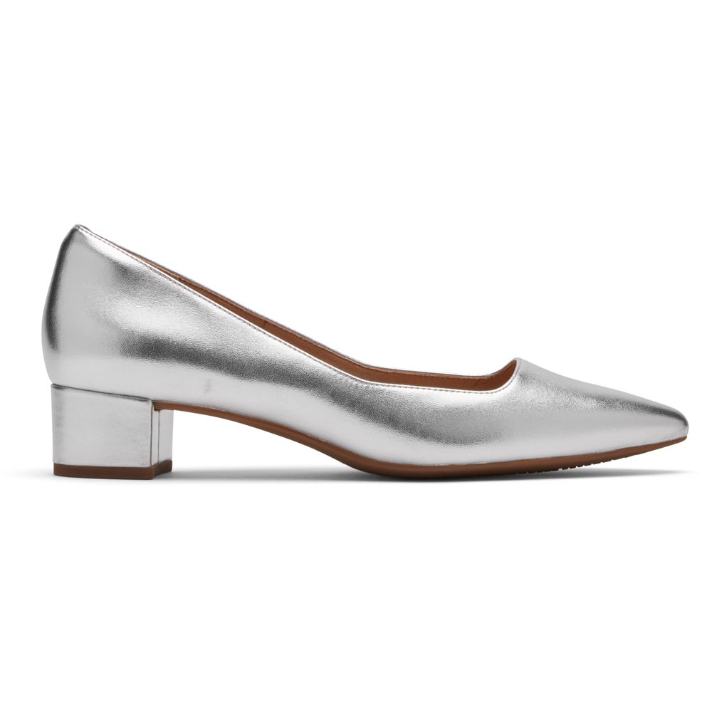 Scarpins Rockport Total Motion Gracie Senhora - Prateadas ( 152-OUPQFJ )